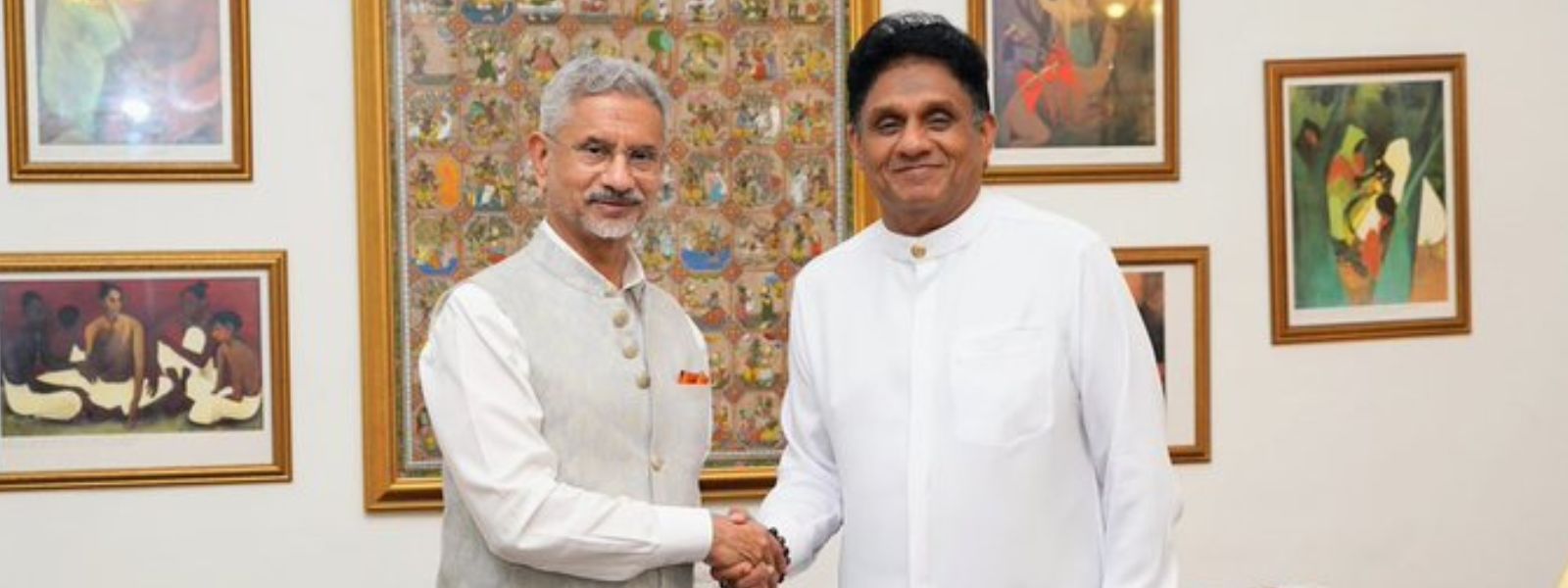 Indian External Affairs Minister Meets Sajith